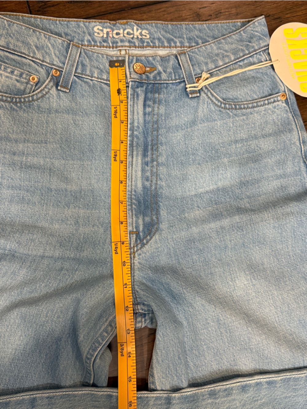 NWT MOTHER "SNACKS!" High Rise Straight Jeans Light Wash Mom Jeans Size 29 - Picture 7 of 14